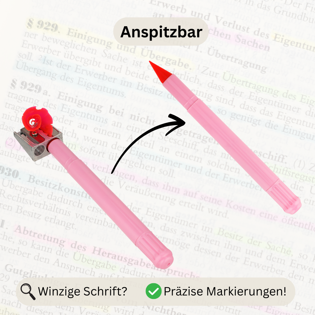 Gel-Textmarker für Gesetzbücher
