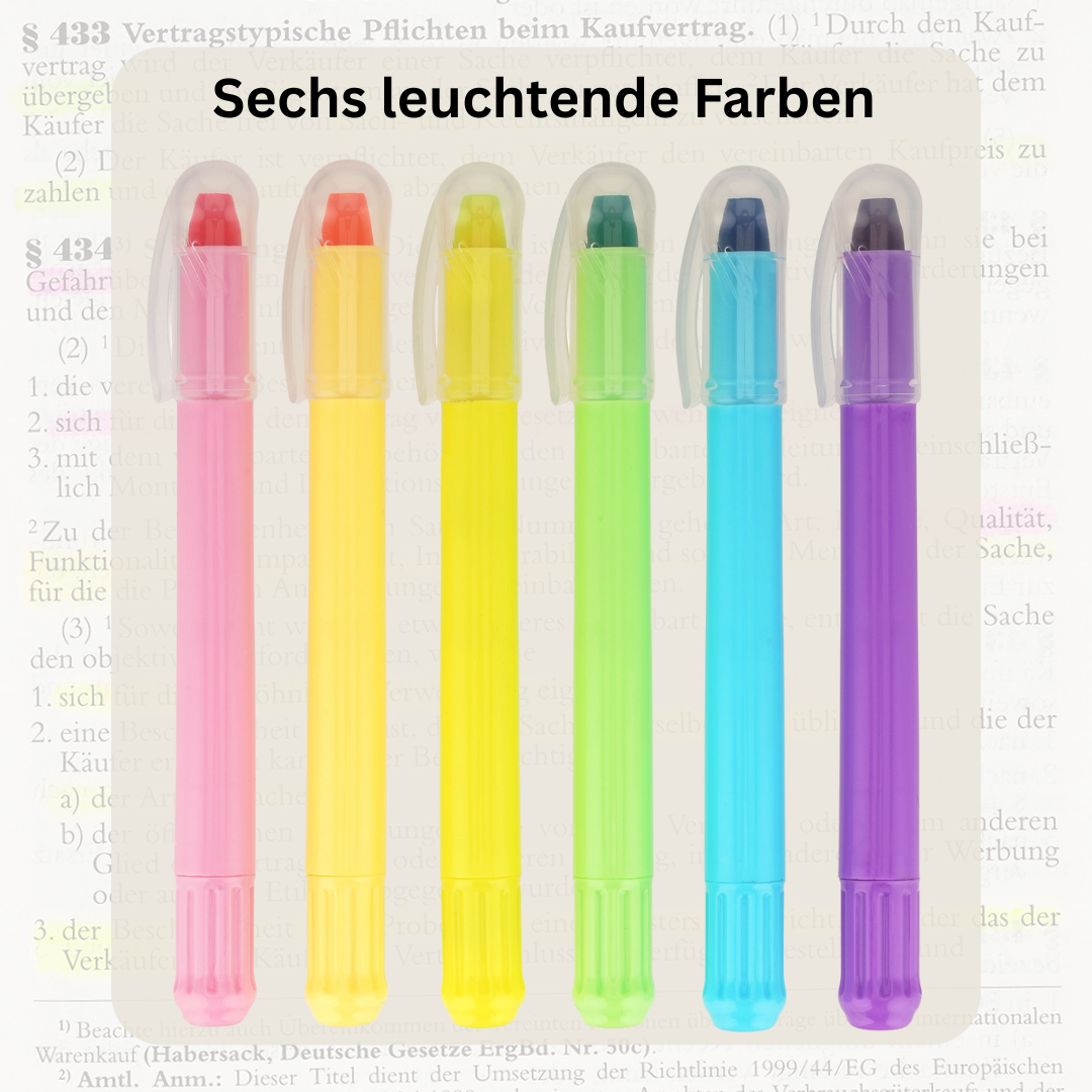 Gel-Textmarker für Gesetzbücher
