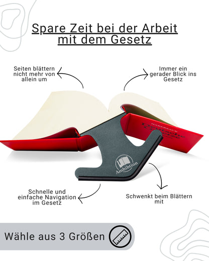 Ambibtion Buchstütze Größe L (Grau)