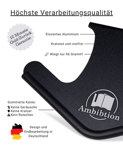 Ambibtion Buchstütze Größe M (Schwarz)