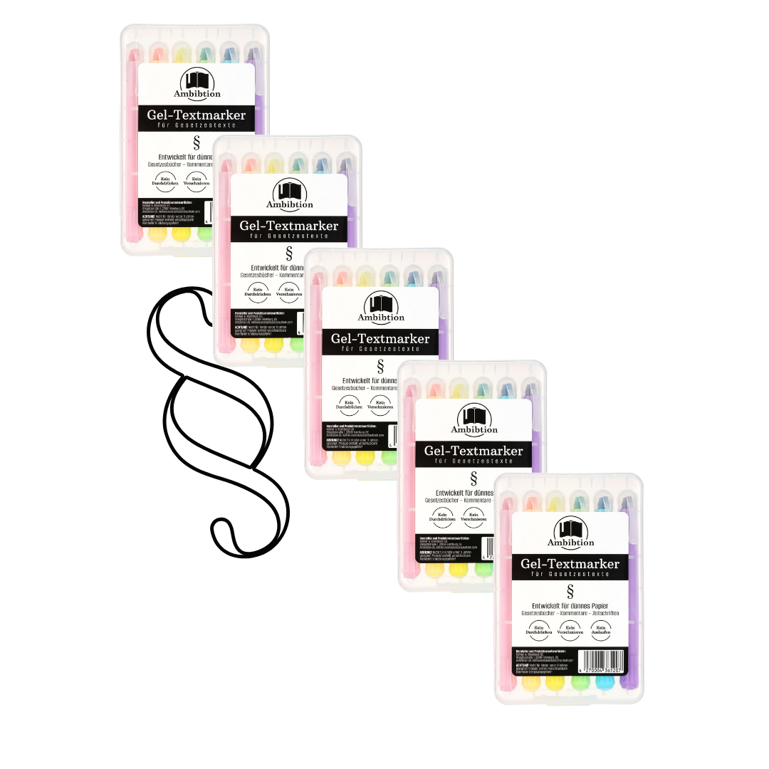 Gel-Textmarker 5er Bundle