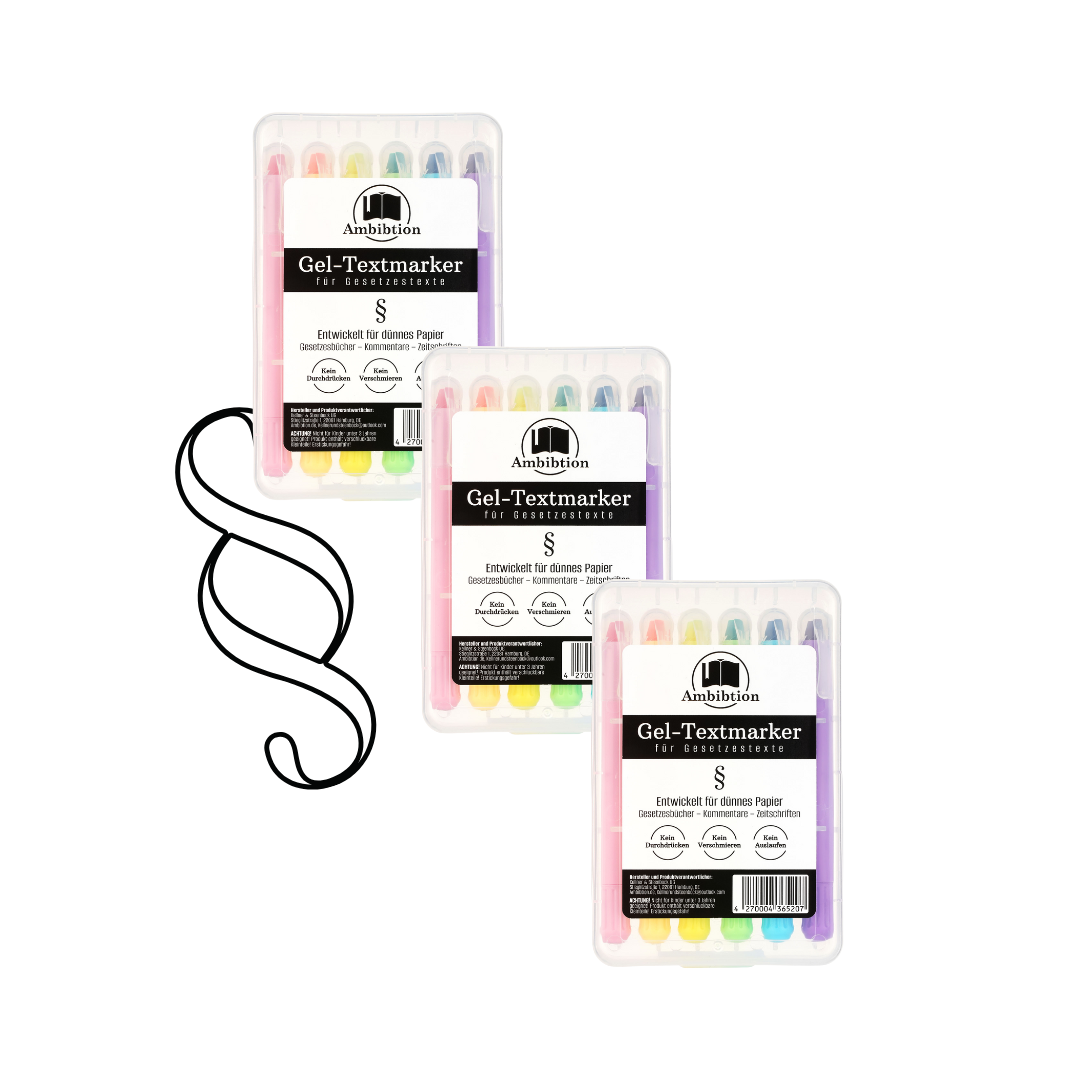 Gel-Textmarker 3er Bundle